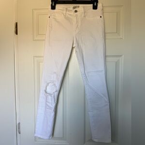 Abercrombie & Fitch White Low Rise Jeans